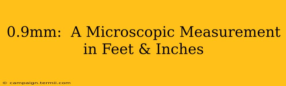 0.9mm:  A Microscopic Measurement in Feet & Inches