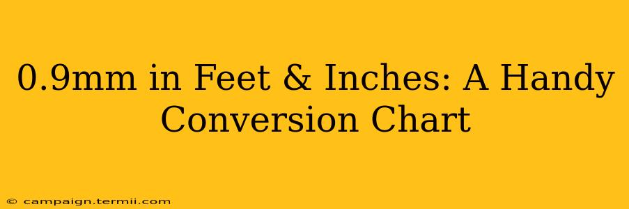 0.9mm in Feet & Inches: A Handy Conversion Chart