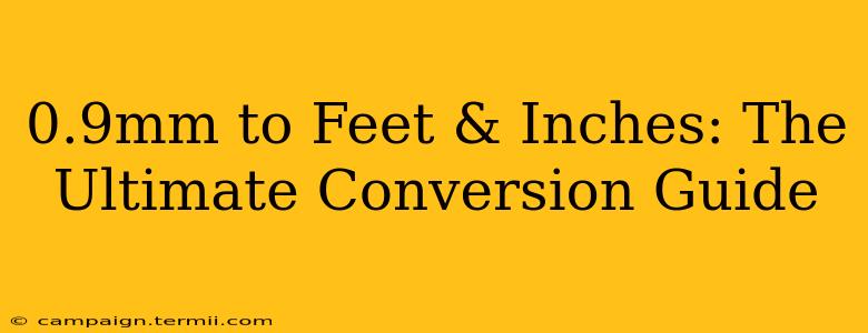 0.9mm to Feet & Inches: The Ultimate Conversion Guide