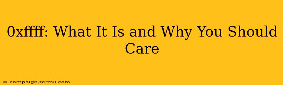 0xffff: What It Is and Why You Should Care