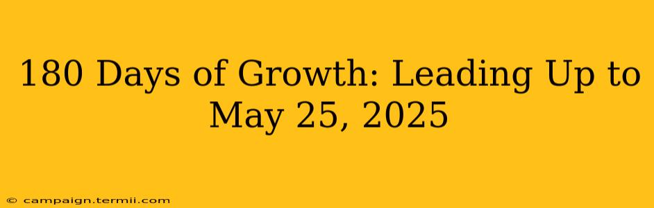 180 Days of Growth: Leading Up to May 25, 2025