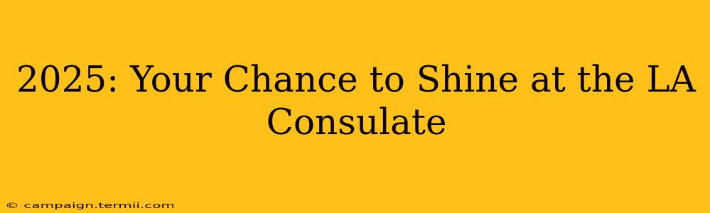 2025: Your Chance to Shine at the LA Consulate