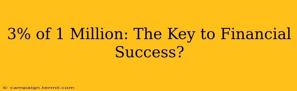 3% of 1 Million: The Key to Financial Success?