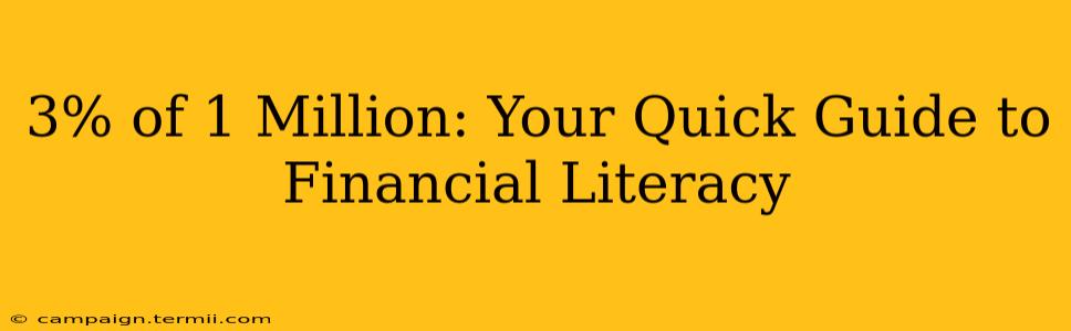 3% of 1 Million: Your Quick Guide to Financial Literacy