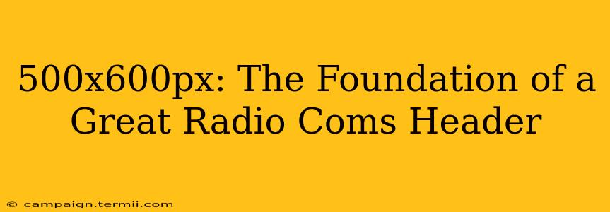 500x600px: The Foundation of a Great Radio Coms Header