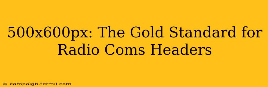 500x600px: The Gold Standard for Radio Coms Headers