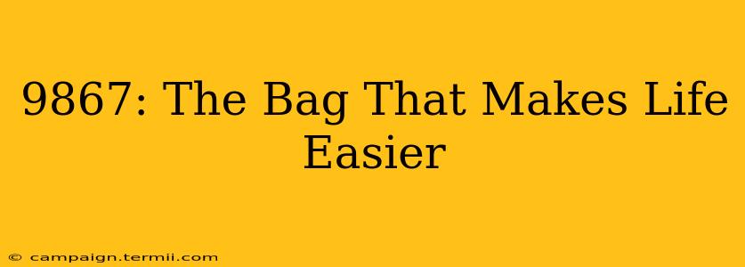 9867: The Bag That Makes Life Easier