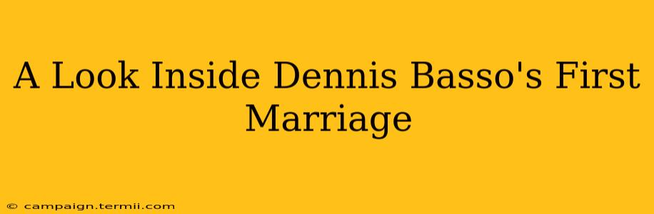 A Look Inside Dennis Basso's First Marriage