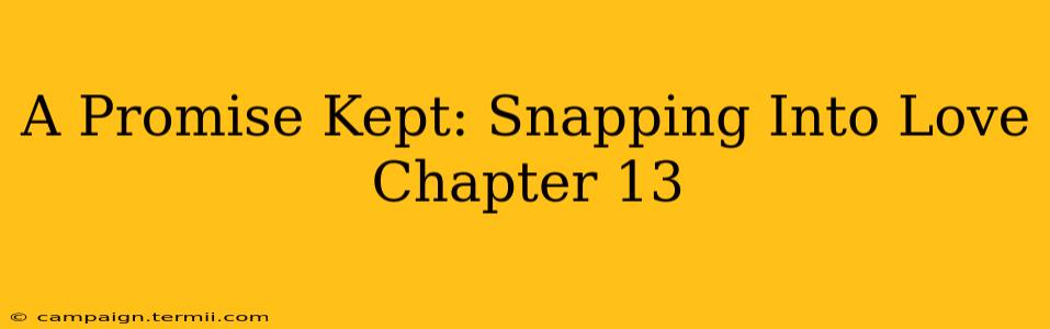 A Promise Kept: Snapping Into Love Chapter 13