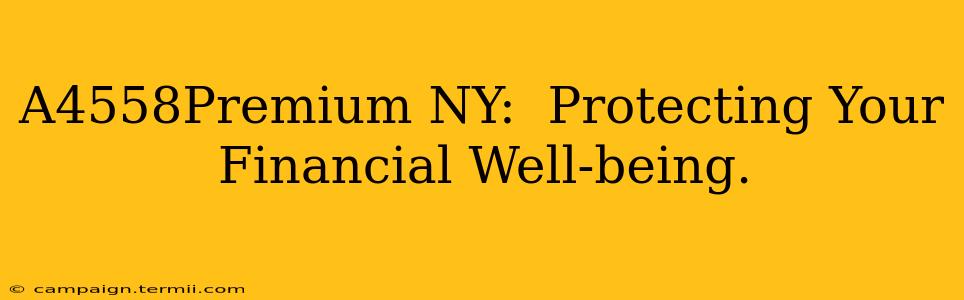 A4558Premium NY:  Protecting Your Financial Well-being.