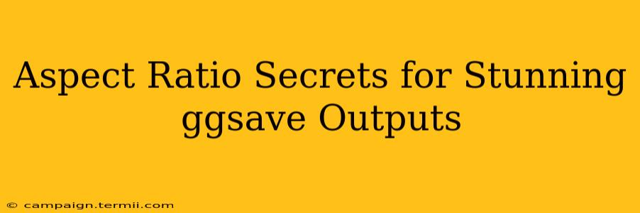 Aspect Ratio Secrets for Stunning ggsave Outputs