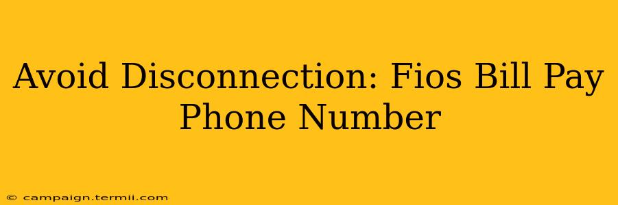 Avoid Disconnection: Fios Bill Pay Phone Number