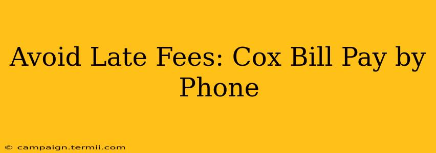 Avoid Late Fees: Cox Bill Pay by Phone