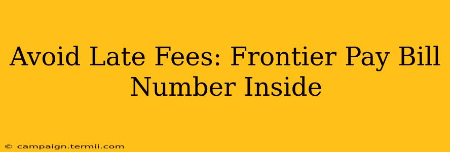 Avoid Late Fees: Frontier Pay Bill Number Inside