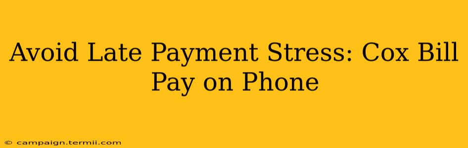 Avoid Late Payment Stress: Cox Bill Pay on Phone