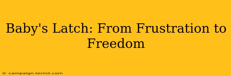 Baby's Latch: From Frustration to Freedom