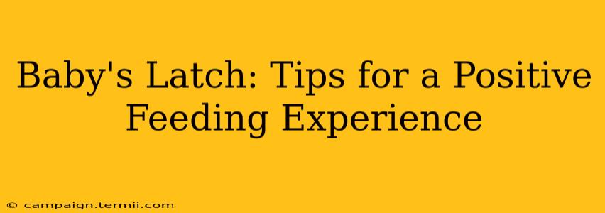 Baby's Latch: Tips for a Positive Feeding Experience