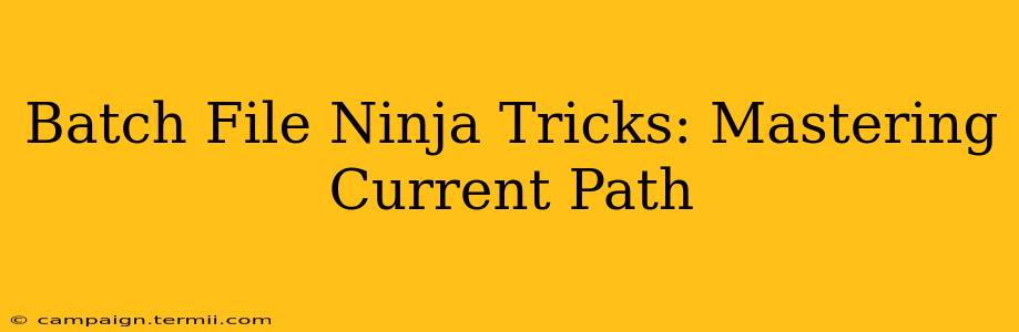 Batch File Ninja Tricks: Mastering Current Path