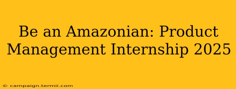 Be an Amazonian: Product Management Internship 2025