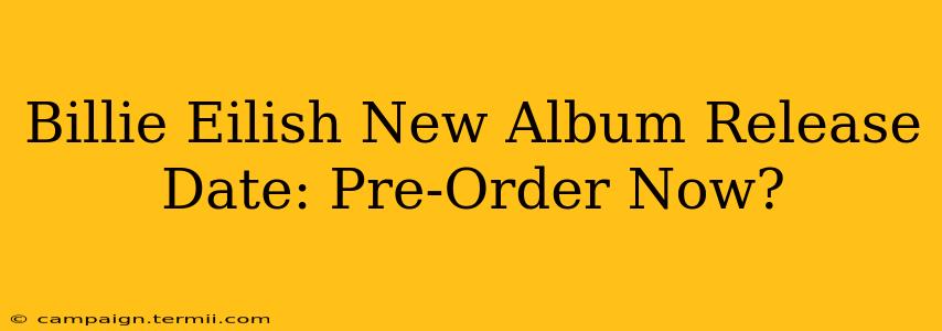 Billie Eilish New Album Release Date: Pre-Order Now?