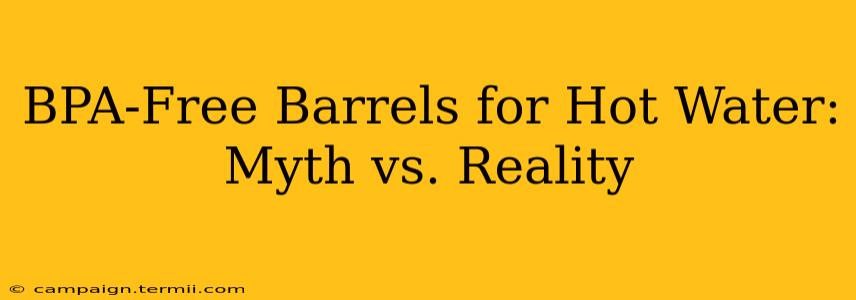 BPA-Free Barrels for Hot Water: Myth vs. Reality