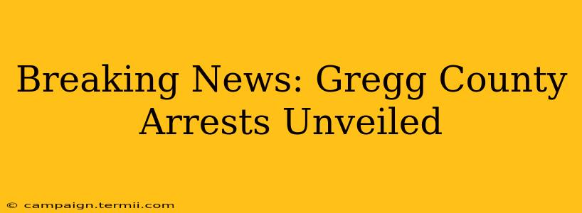 Breaking News: Gregg County Arrests Unveiled