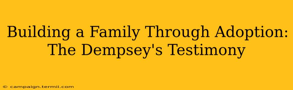 Building a Family Through Adoption: The Dempsey's Testimony