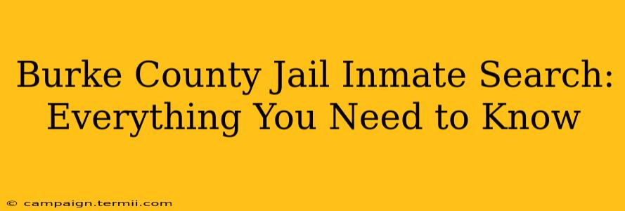 Burke County Jail Inmate Search: Everything You Need to Know