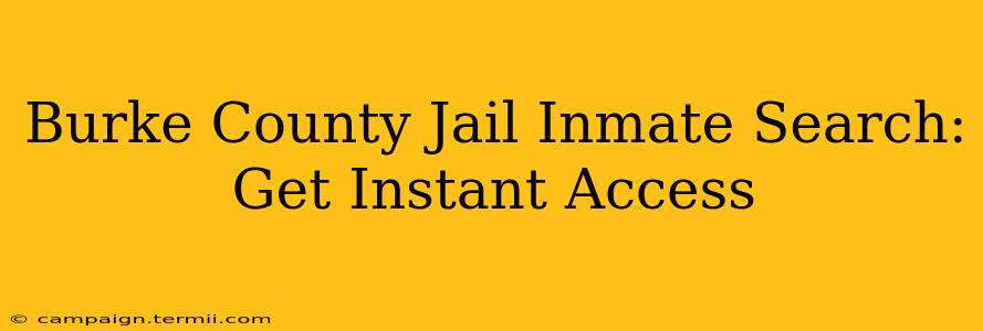 Burke County Jail Inmate Search: Get Instant Access