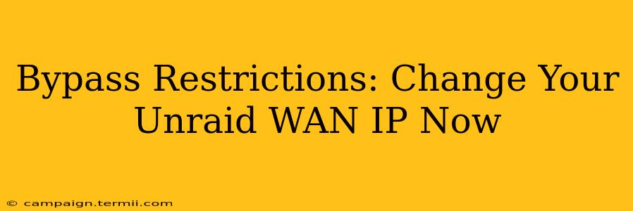 Bypass Restrictions: Change Your Unraid WAN IP Now