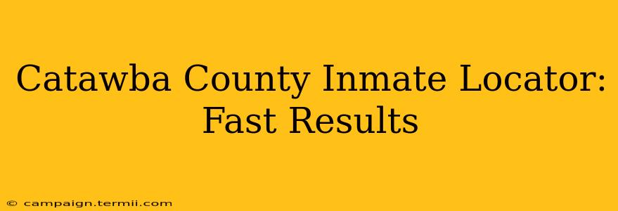 Catawba County Inmate Locator: Fast Results