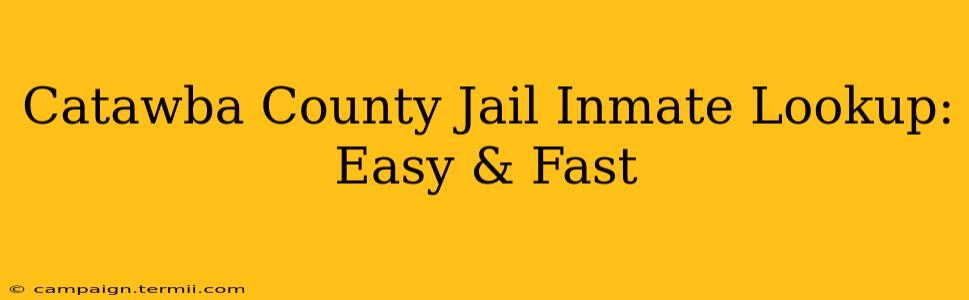 Catawba County Jail Inmate Lookup: Easy & Fast