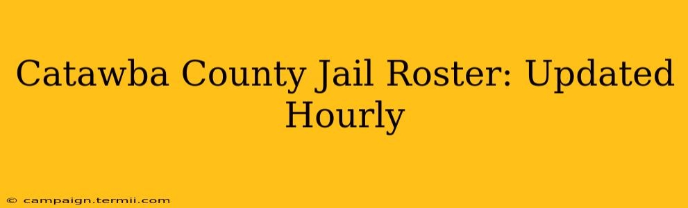 Catawba County Jail Roster: Updated Hourly