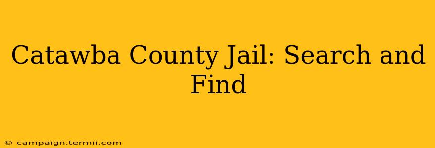 Catawba County Jail: Search and Find