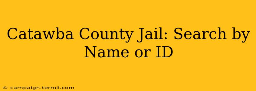 Catawba County Jail: Search by Name or ID