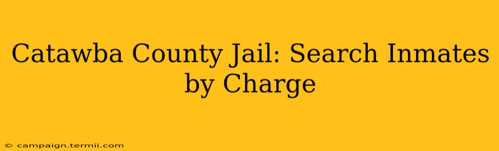 Catawba County Jail: Search Inmates by Charge