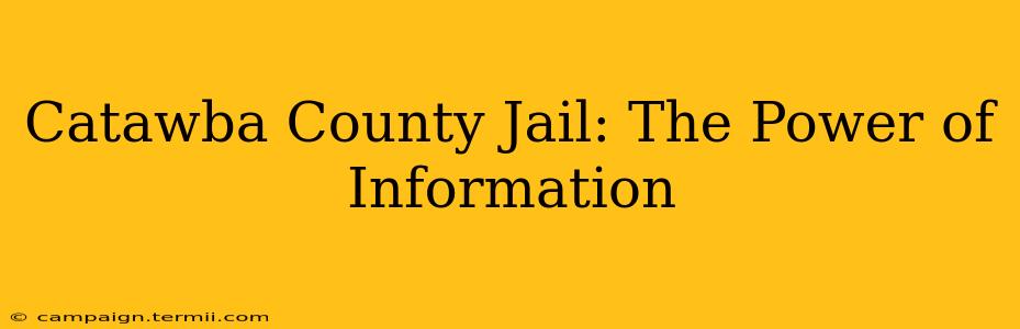 Catawba County Jail: The Power of Information