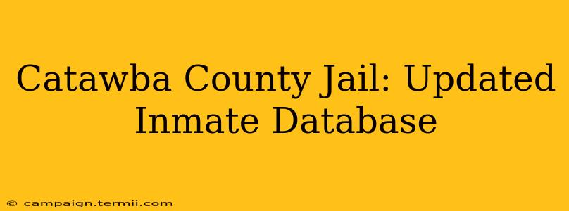 Catawba County Jail: Updated Inmate Database