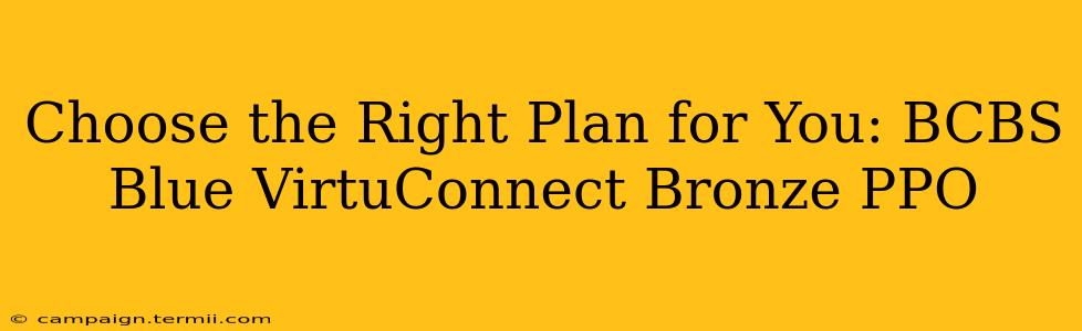 Choose the Right Plan for You: BCBS Blue VirtuConnect Bronze PPO