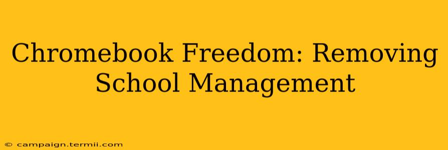 Chromebook Freedom: Removing School Management