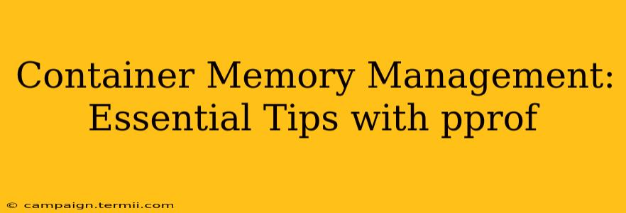 Container Memory Management: Essential Tips with pprof