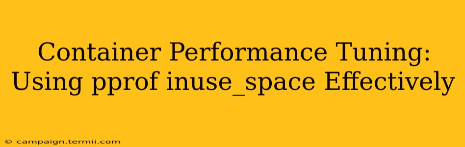 Container Performance Tuning: Using pprof inuse_space Effectively