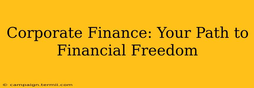 Corporate Finance: Your Path to Financial Freedom