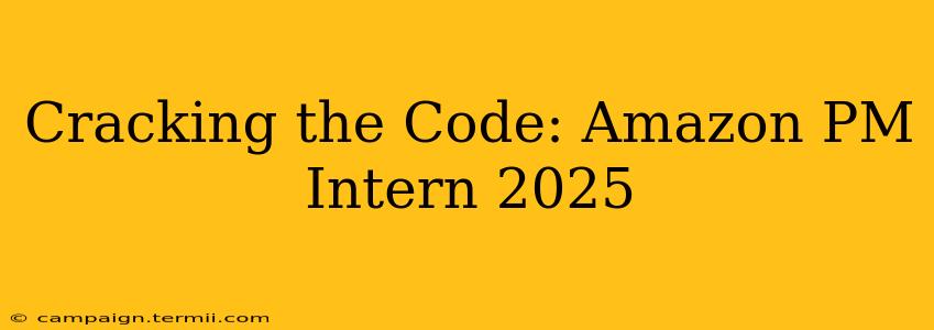 Cracking the Code: Amazon PM Intern 2025