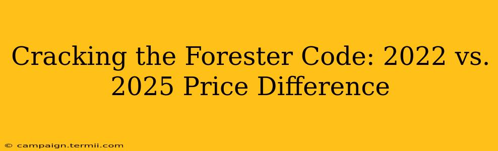 Cracking the Forester Code: 2022 vs. 2025 Price Difference