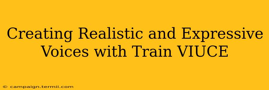 Creating Realistic and Expressive Voices with Train VIUCE