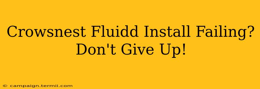 Crowsnest Fluidd Install Failing? Don't Give Up!