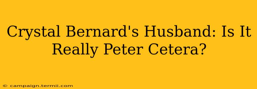 Crystal Bernard's Husband: Is It Really Peter Cetera?