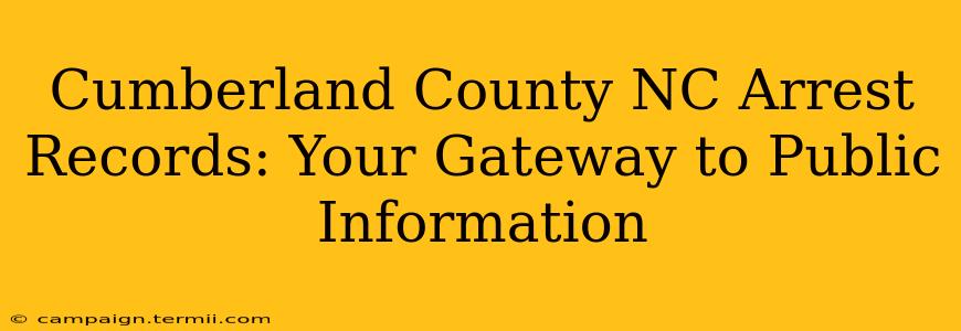 Cumberland County NC Arrest Records: Your Gateway to Public Information