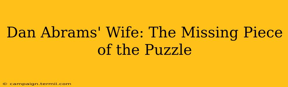 Dan Abrams' Wife: The Missing Piece of the Puzzle